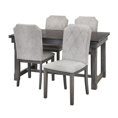 Riga Expandable Dining Set Gray - Buylateral