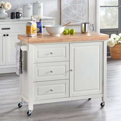  Monterey Kitchen Cart White - Buylateral