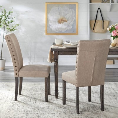  Set Of 2 Burntwood Dining Chairs Weathered Gray - Buylateral