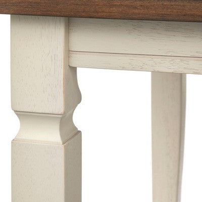  5pc Maryland Extendable Dining Table Set Walnut/White - Buylateral