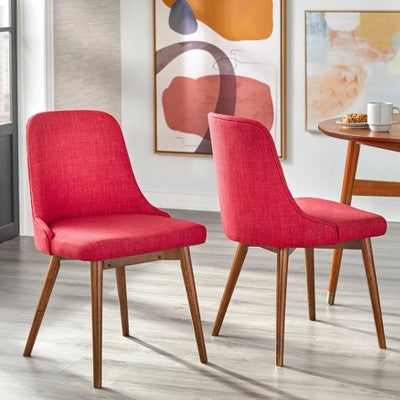  Set Of 2 Saville Dining Chairs Red - Buylateral