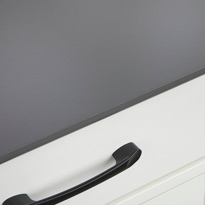  Dalton 2 Door Buffet Cabinet White/Charcoal Gray - Buylateral