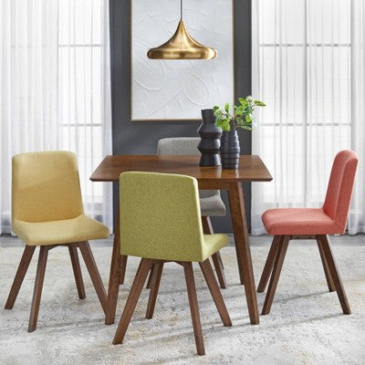  Set Of 4 Clybourn Dining Chair - Buylateral: Mid-Century Modern, Upholstered, Rubberwood Legs