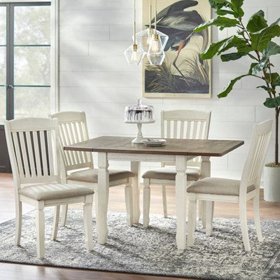  Maryland Drop Leaf Dining Table Walnut/White - Buylateral