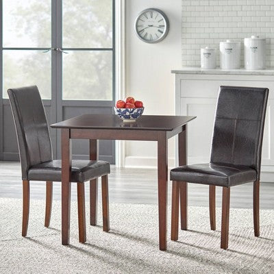  3pc Newark Parson Dining Set Espresso - Buylateral