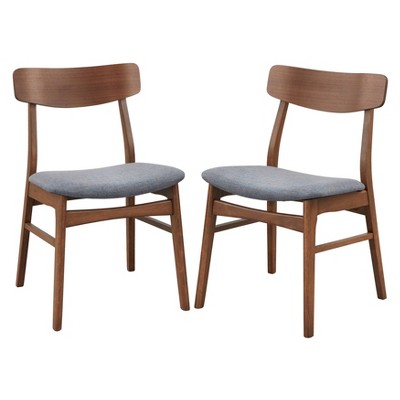  5pc Wave Rectangular Dining Set Walnut/Blue - Buylateral