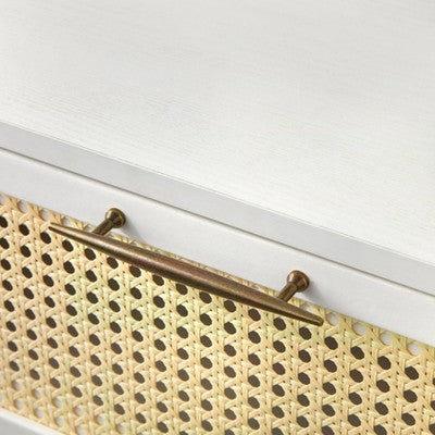  Andros Night Stand With Faux Cane Drawer Front - Buylateral