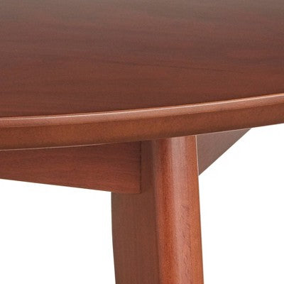  Buylateral Tania Mid Century Modern Round Dining Table Walnut: Mid-Century Modern, Beech Wood Legs, Seats 4