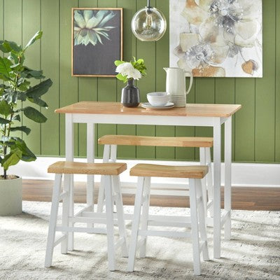  4Pc Galena Counter Height Dining Set White - Buylateral