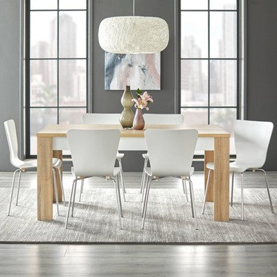  Mandy Dining Table Natural/White - Buylateral