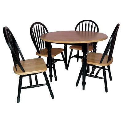  5pc Double Drop Leaf Dining Set Wood - Buylateral