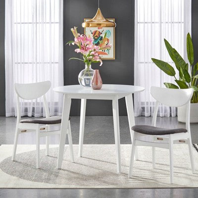  3Pc Tania Dining Set White - Buylateral