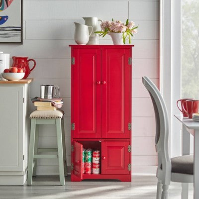  Tall Storage Cabinet Red - Buylateral