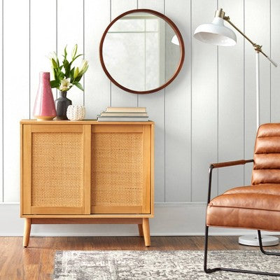  Rosen Rattan Sliding Door Buffet Natural - Buylateral