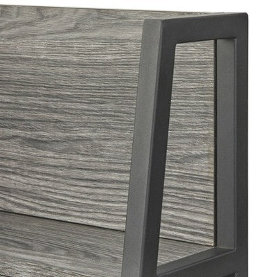  Vermillion Desk With Hutch Black/Gray - Buylateral