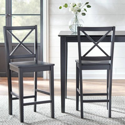  Set Of 2 30" Virginia Cross Back Chairs - Buylateral