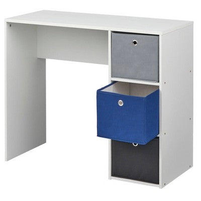 Student Writing Desk With 3 Fabric Bins - Buylateral