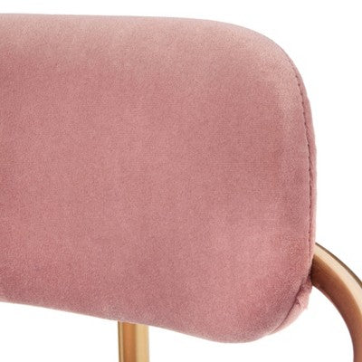  24" Set Of 2 Retro Velvet Counter Height Barstools - Buylateral