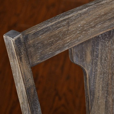  Set Of 2 Burntwood Dining Chair Wood/Gray - TMS