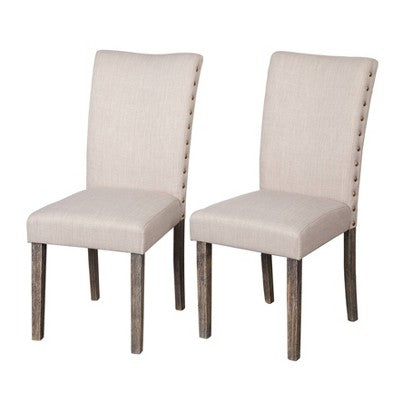 6pc Burntwood Parson Dining Set With Bench Weathered Gray - Buylateral