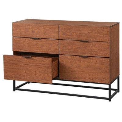  Noble 6 Drawers Dresser Walnut - Buylateral