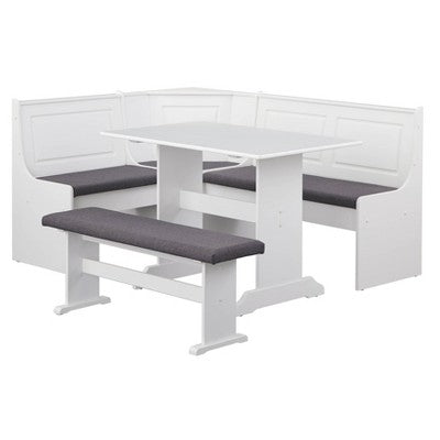  3pc Polly Upholstered Nook Dining Set - Buylateral