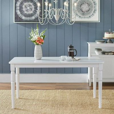  7pc Albury Cross Back Dining Set White - Buylateral