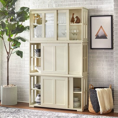  Pacific Stackable Cabinet With Sliding Doors - Buylateral