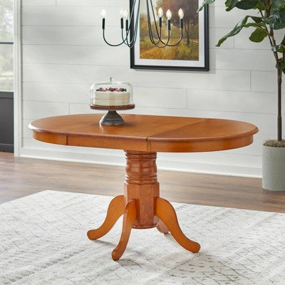  Farmhouse Extendable Dining Table Wood/Oak - Buylateral