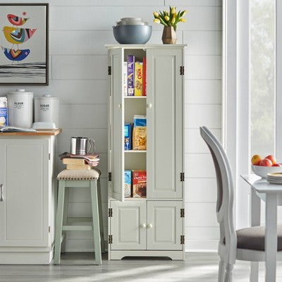  Extra Tall Antique Cabinet White - Buylateral