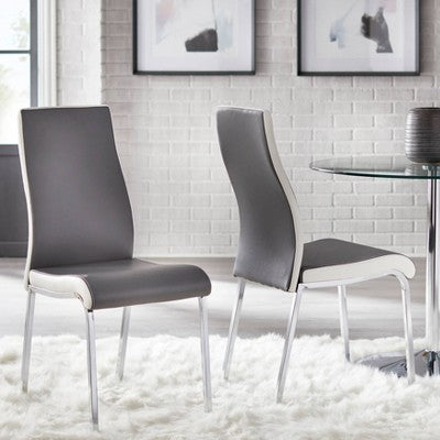 Set Of 2 Nora Contemporary Dining Chairs - Buylateral