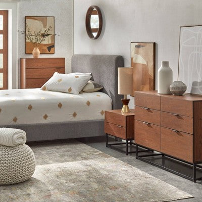  Noble 2 Drawers Nightstand Walnut - Buylateral