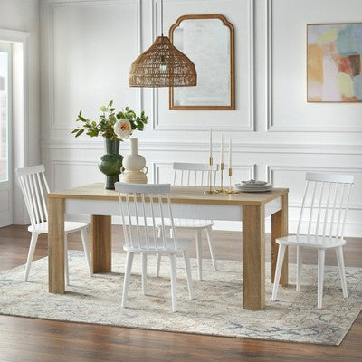  5pc Ericson Modern Dining Set Natural/White - Buylateral