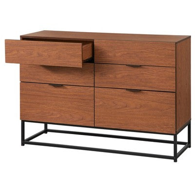  Noble 6 Drawers Dresser Walnut - Buylateral