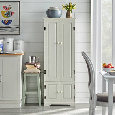  Extra Tall Antique Cabinet White - Buylateral
