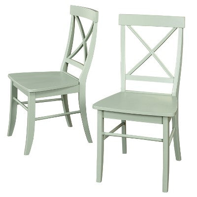  Set Of 2 Albury Cross Back Dining Chairs - Buylateral