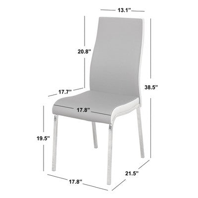  Set Of 2 Nora Contemporary Dining Chairs - Buylateral