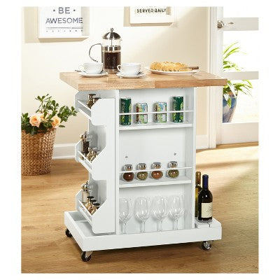  Hampton Kitchen Cart White - Buylateral