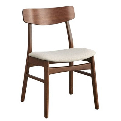  Buylateral Set Of 2 Wave Solid Rubberwood Dining Chairs