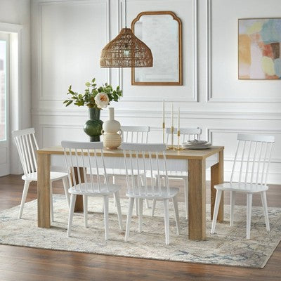  7pc Ericson Modern Dining Set Natural/White - Buylateral