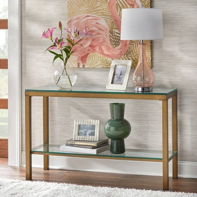  Manhattan Console Table Gold - Buylateral