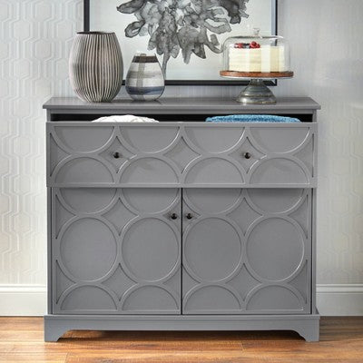  Dawson Circle Front Buffet Cabinet Charcoal Gray - Buylateral