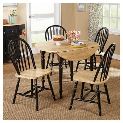  5pc Double Drop Leaf Dining Set Wood - Buylateral