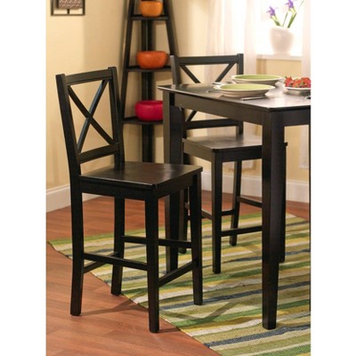  Set Of 2 30" Virginia Cross Back Chairs - Buylateral