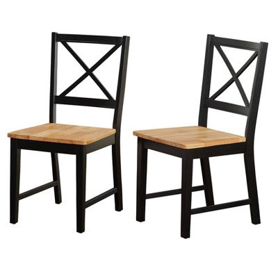  Set Of 2 Virginia Crossback Dining Chairs - Buylateral