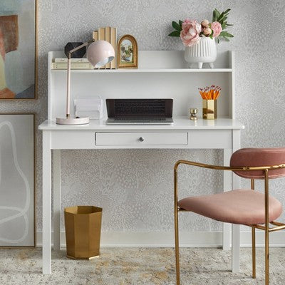  Foster Desk With Hutch White - Buylateral