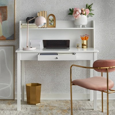  Foster Desk With Hutch White - Buylateral