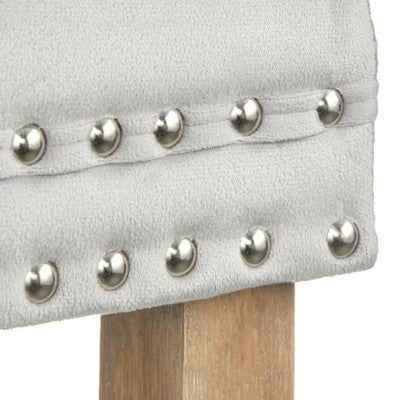  Set Of 2 Portico Tufted High Back Velvet Dining Chairs Gray - Buylateral