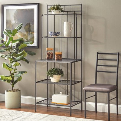  Liv Metal Baker's Rack Black/Gray - Buylateral