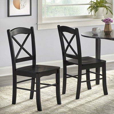  Set Of 2 Tiffany Cross Back Chairs - Buylateral